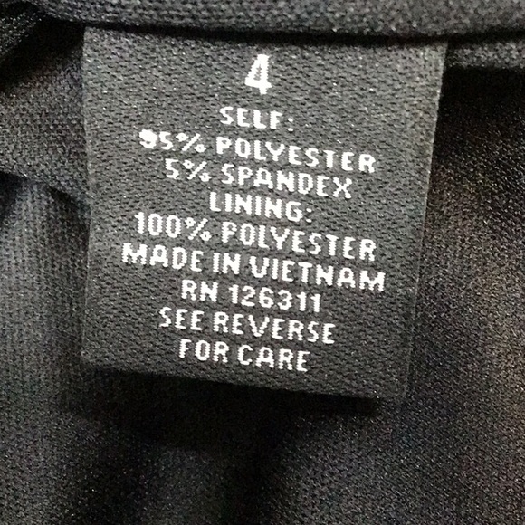 🖤Dressbarn Collection Black Silver Swirl Stretch Sleeveless Lined Knee Length - Picture 7 of 9